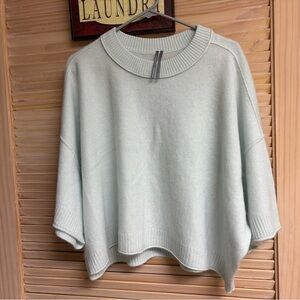 Anthropologie Mint/Ice Blue Cashmere Sweater Women’s Size Large